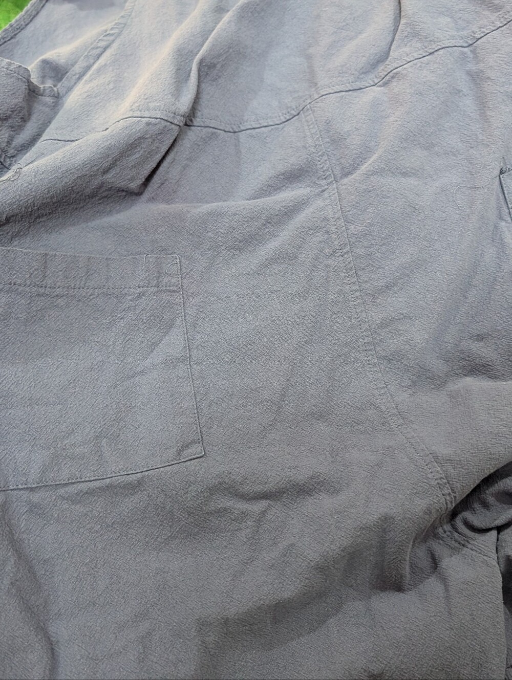 Women's Slate Blue Overalls Jumpsuit - Picture 5 of 5